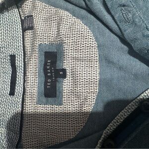 Ted Baker Navy Polo with Patterned Inner Yoke